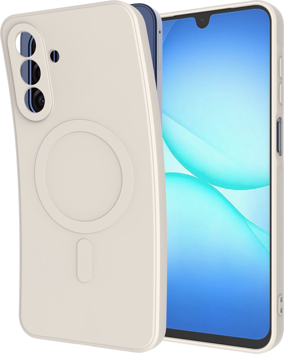 Just in Case hoesje geschikt voor Samsung Galaxy A17 (4G / 5G) Hoesje geschikt voor MagSafe - Color Backcover - Ivory