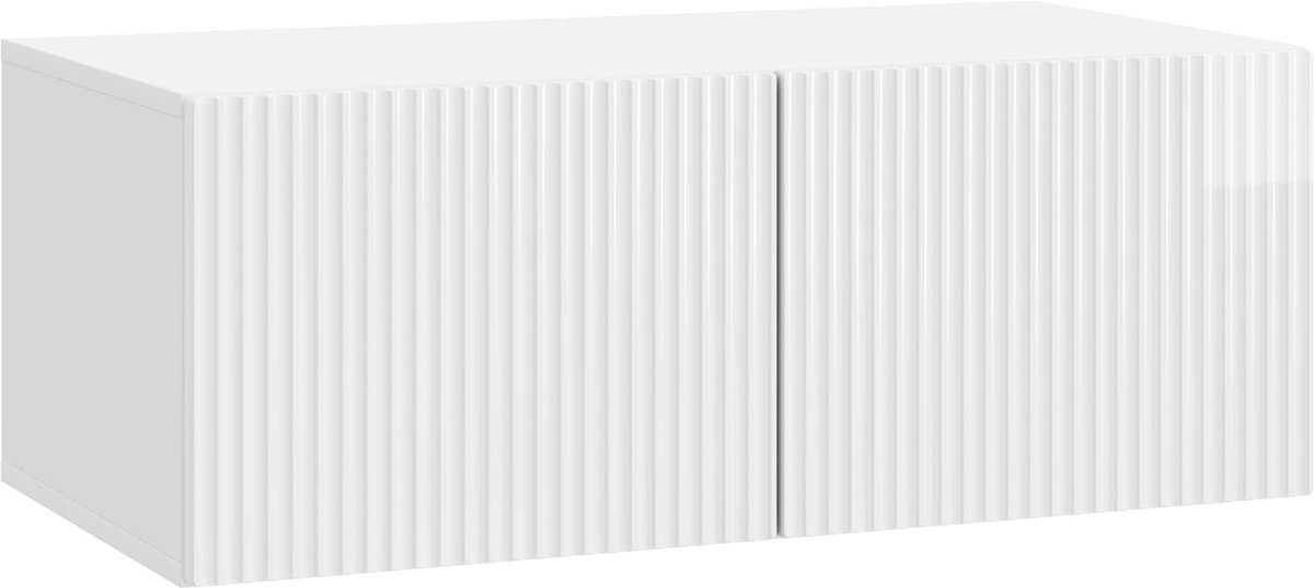 vidaXL - Wandmontage - TV-kast - Hoogglans - Wit - 78,5 - x - 41 - x - 30 - cm