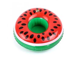 Bekerhouder watermeloen - Drijvende drankjeshouder - Zwembad - Drink holder - Cup float - Opblaasbaar - Bad - 18 cm - Jonyx