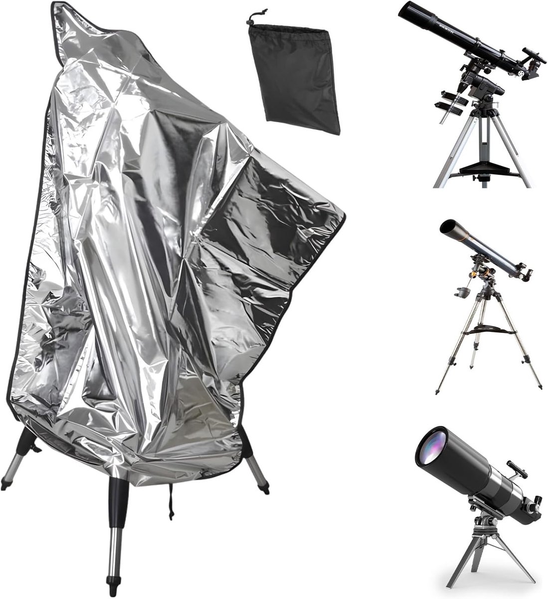 Telescopische Hoes - 120 x 160 cm - Waterdichte Bescherming - Opbergtas - Buiten - Stof- en Winddicht