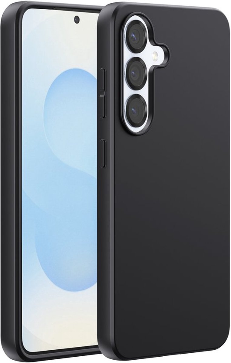 Podec Hoesje Geschikt voor Samsung Galaxy S26 - Zwart Telefoonhoesje - Anti-Shock Case Cover met 2x Screenprotector