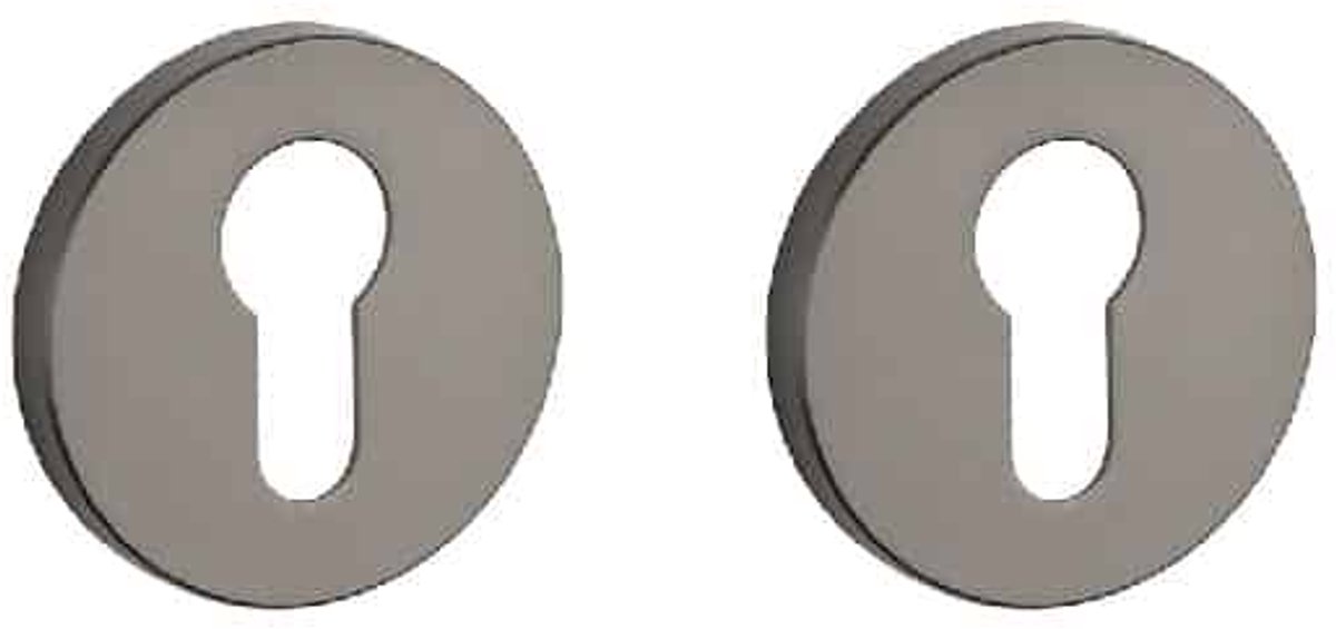 Stile cilinderrozetten Ø53x7mm Titanium