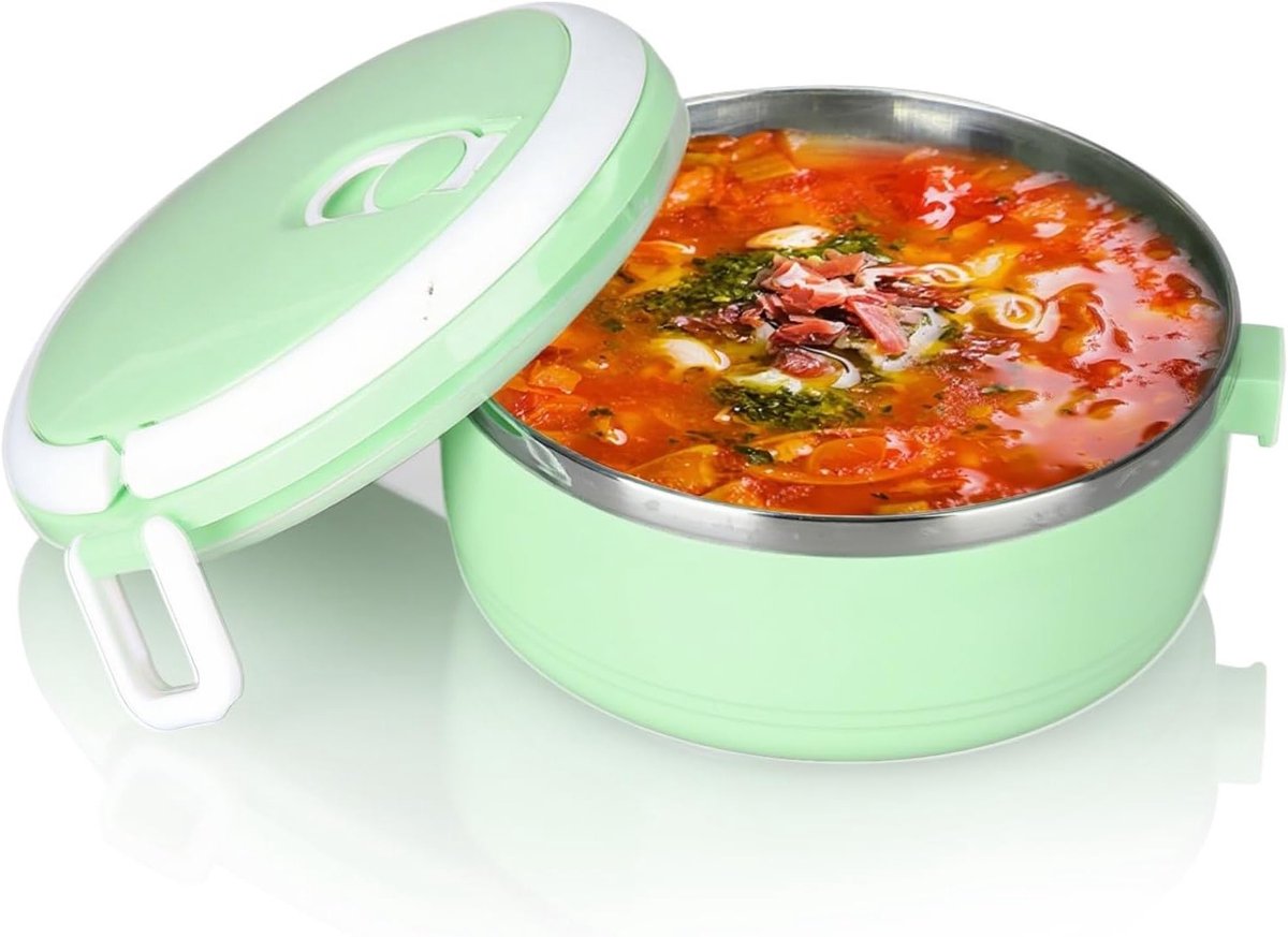 Thermo Lunch Box 1000ml van RVS, Stapelbare en Draagbare Vacuüm Bento Box, Lekvrije en Luchtdichte Oplossing voor Lunch, Perfect voor Picnics, Kamperen en Schooluitjes