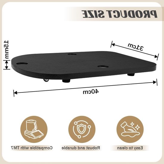 Bamboe Sliding Tafel met Wielen voor Thermomix TM7, Perfecte Accessoires voor Keuken en Kookgemak, Ideaal voor Voedselbereiding en Organisatie — afbeelding 5