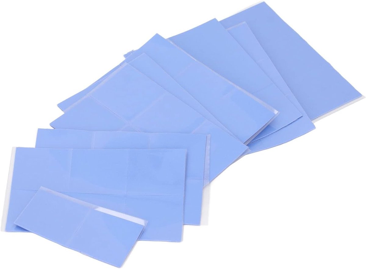Thermische Kussens voor CPU, 50 Stuks Thermische Pads 30x30x0.5mm voor Laptop, Koeling en Isolatie voor CPU, GPU en SSD