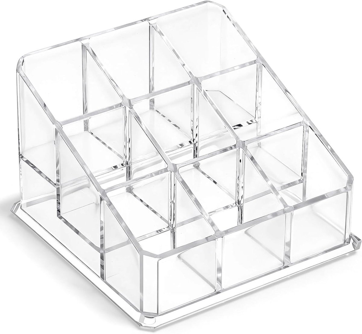DOPENSPI Lippenstift Aufbewahrungsbox met 9 Vakken, Transparante Make-up Organizer Nagellak Organizer voor het - ShopVlot