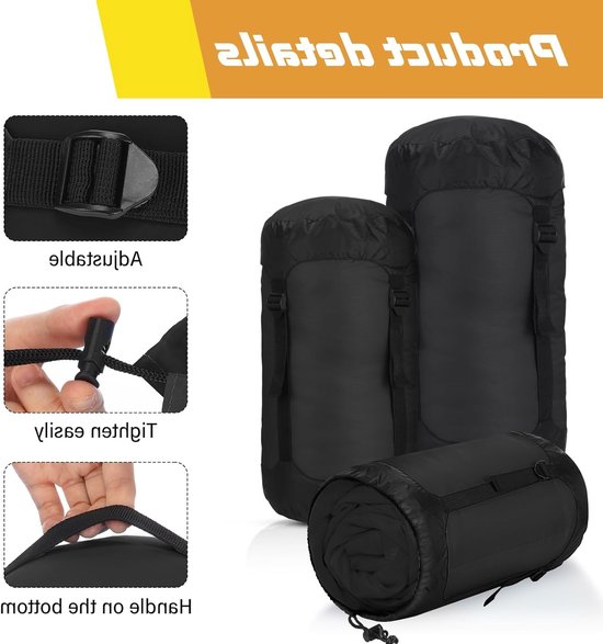 Compressiezakken voor Backpacking - Waterdichte Opbergzakken voor Slaapzakken - Ruimtebesparende Oplossingen voor Wandelen en Kamperen - 5L/10L/15L/20L/35L — afbeelding 2
