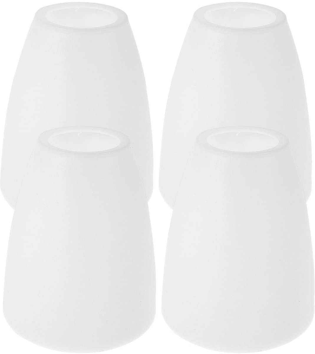 Seb1 - Plastic Lampshade - Vervangende Lampenkap - Modern - Witte Rond - Geschikt voor Tafellamp en Vloerlamp - Set van 4