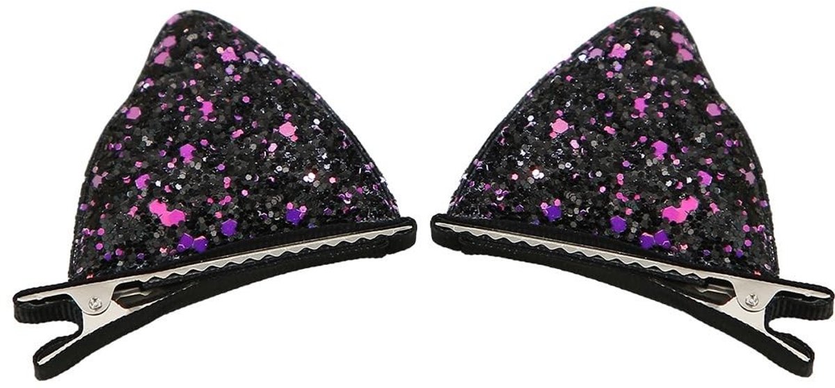 2 Pairs Dames Haarspelden Katoren Haarclip Duck Bill Glitter Hair Accessories