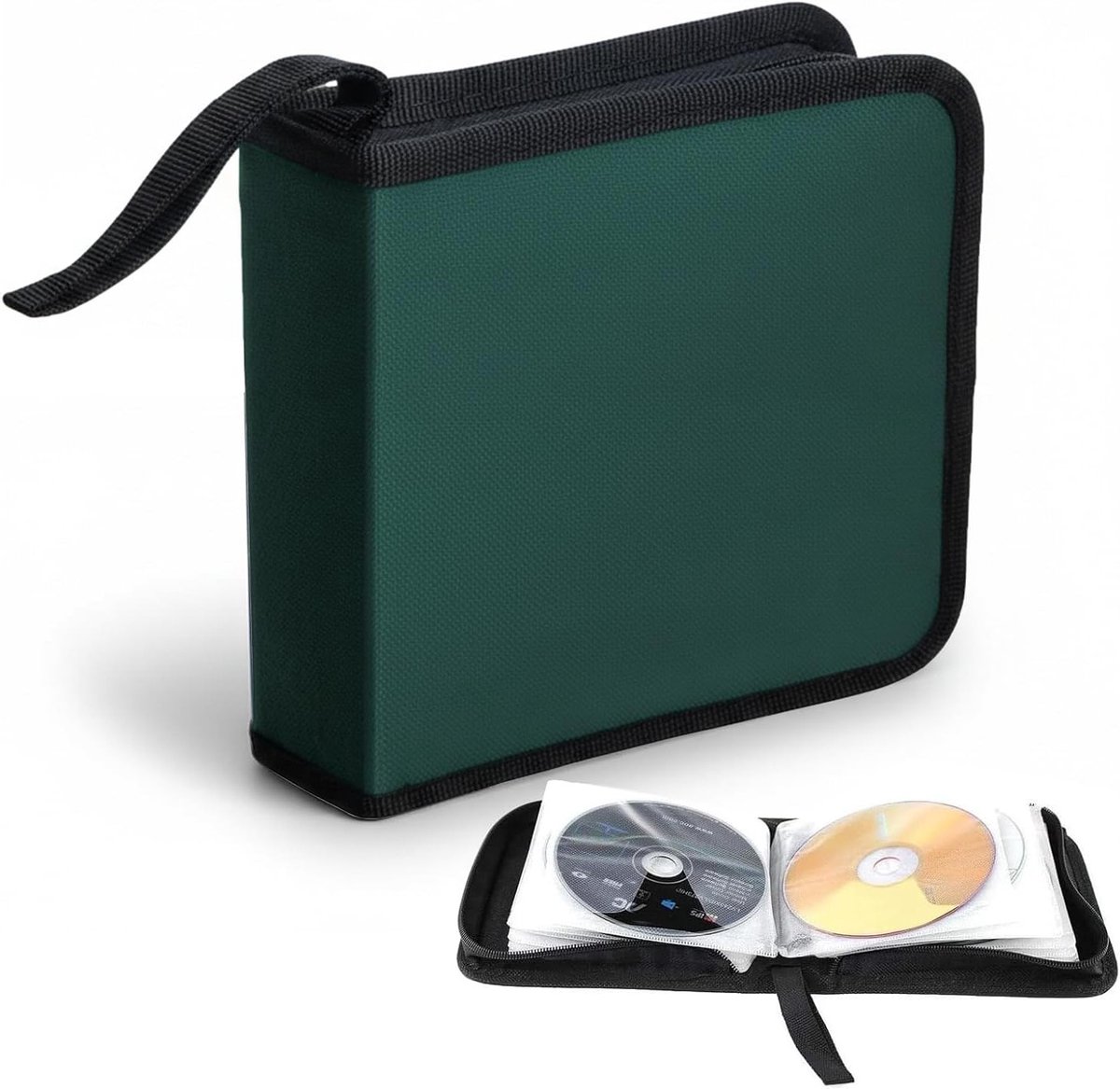 Opbergmap voor 40 CD's en DVD's, Ruimtebesparende Opbergoplossing voor Auto en Thuis, Bescherming en Organisatie van Media