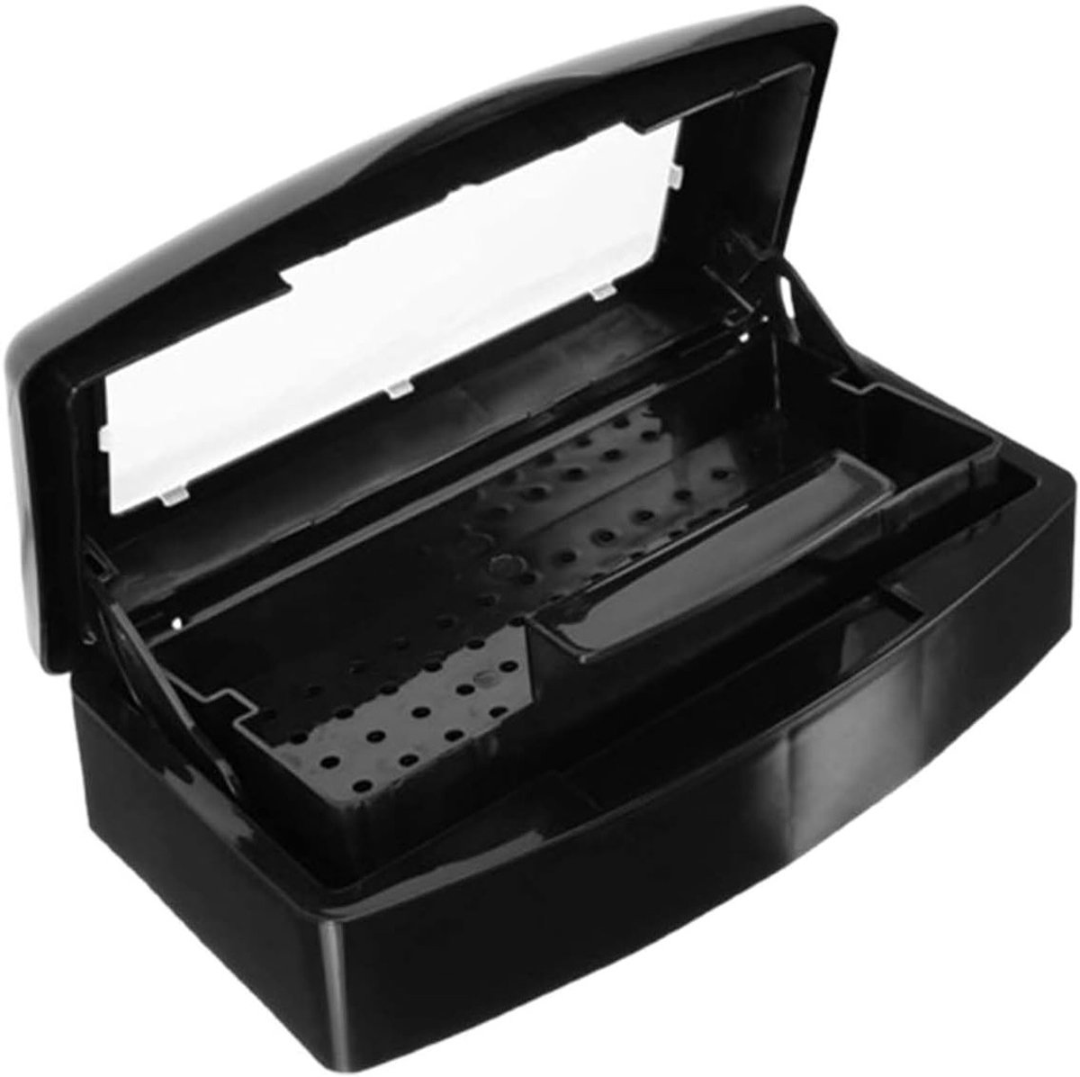 Manicure tray voor sterilisatie, desinfectiebox van plastic voor schoonmaak en onderhoud van nageltools in schoonheidssalons