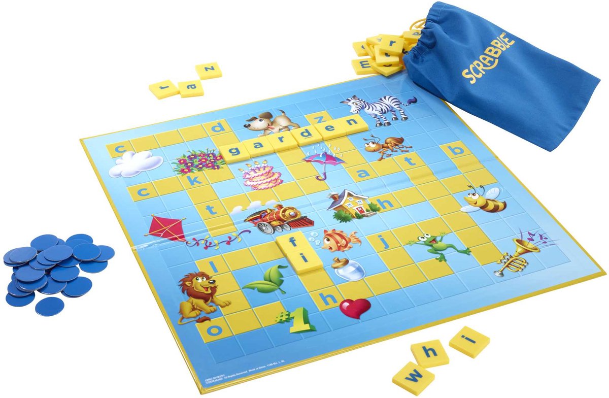 Mattel Games Scrabble Junior - Familie bordspel - Nederlandse editie — afbeelding 15