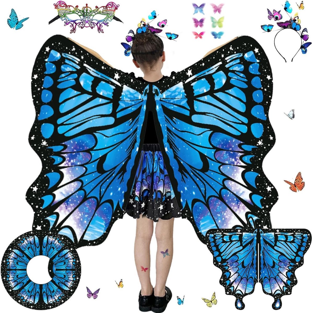 Vleugels in Vlindervorm voor Carnaval en Halloween - Creatieve Spelaccessoire voor Kinderen van 0-15 Jaar