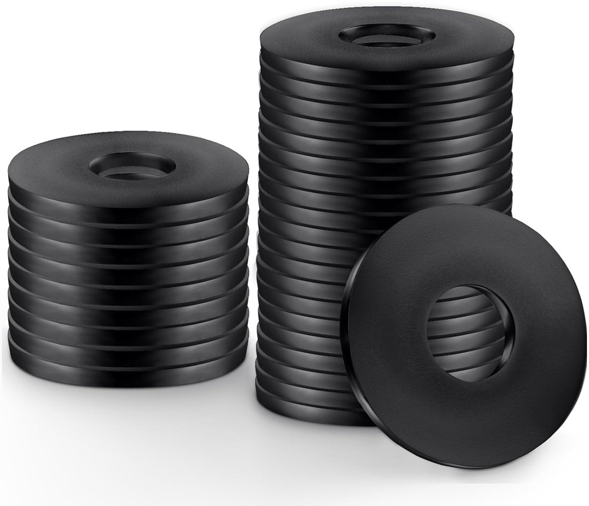 30pcs Washers M8 Black, Washers Black for Electrical Connections, Home and Car Repairs, Mechanical Devices (24mm x - ShopVlot
