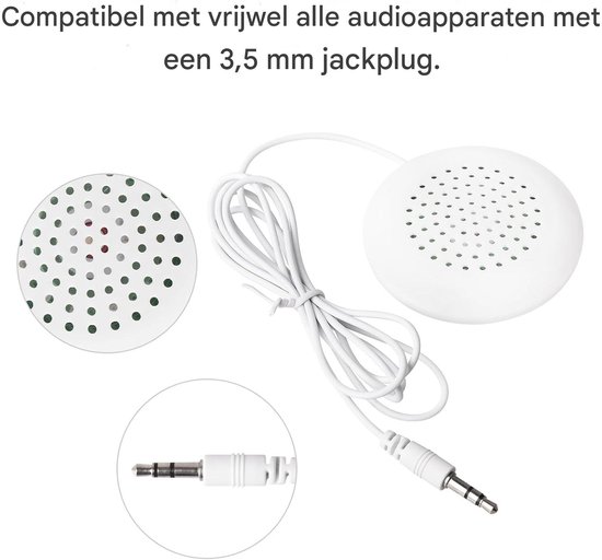 carmdering - Kussenluidspreker - Kussen Speaker - Draagbare Mini Luidspreker - 3,5 Mm Jack Aansluiting - Hd Stereo Geluid - Zacht Stoff Materiaal - Compact En Lichtgewicht - Ideaal Voor Slaap En Ontspanning - 1 Stuk — afbeelding 2