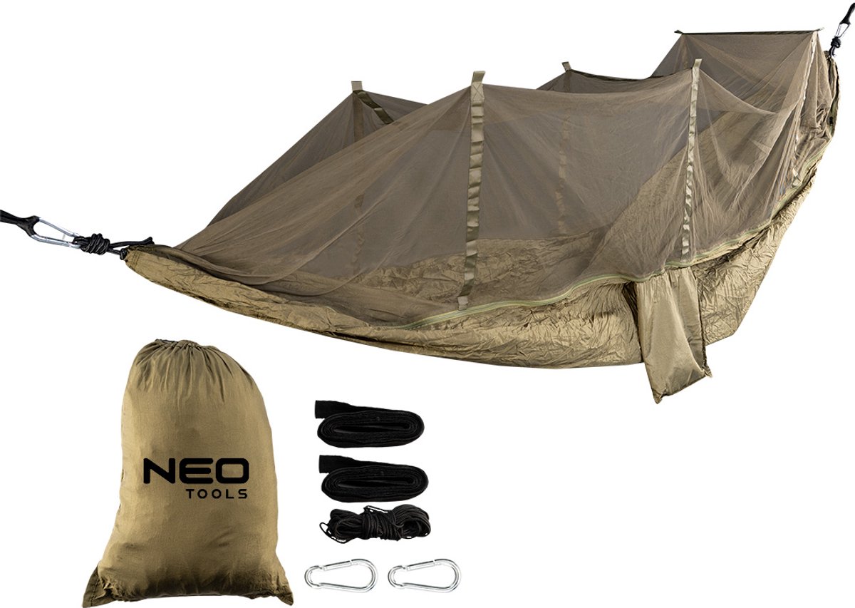 NEO Hammock met Muskietennet - 330 x 140 cm - Nylon - 210T - 200kg Draagvermogen