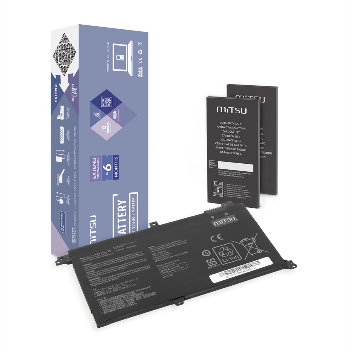 Mitsu Serie - Laptopbatterij - Niezawodna Energie - 24 Maanden Garantie