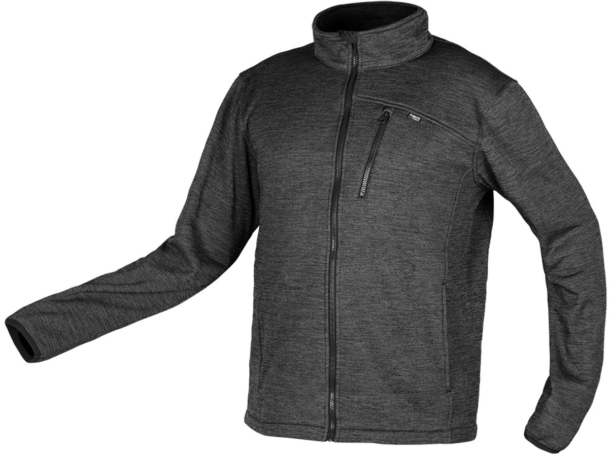 NEO TOOLS Serie Outdoorblouse – Piqué Ritsluiting Grijs