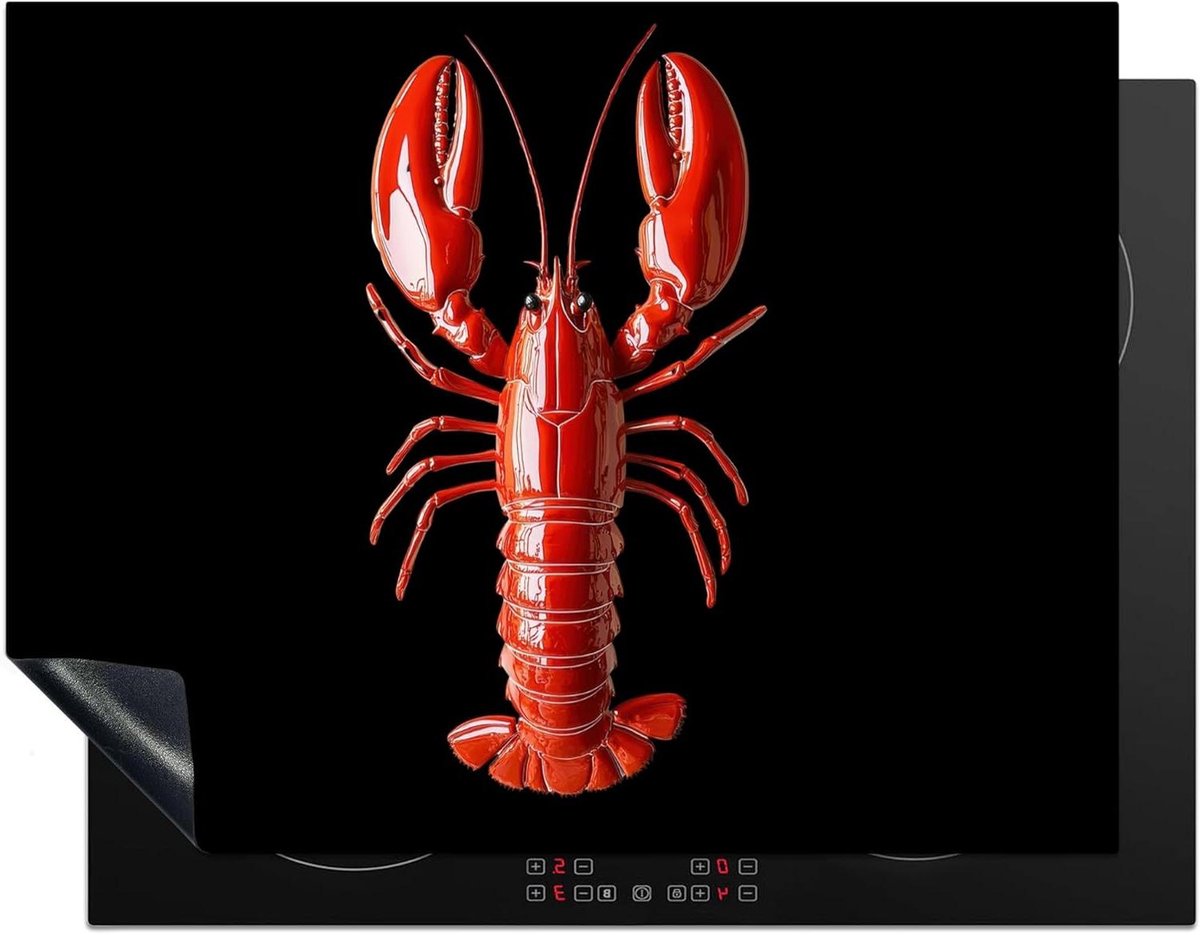 Inductie Beschermer - Kookplaat Mat - Extra Werkruimte - Levendige Fotoprint - 77x59 cm - Rood