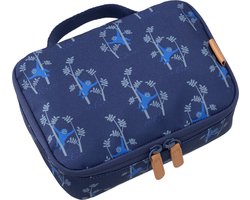 Fresk Kleine Koeltas Kind 2.5 L– Lunchtas Jongens – Thermische Lunch Koeltas - Met Bestekvak - Waterafstotende Lunchtas - Blauw - Monkey