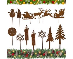Metalen Adventskrans Stekker voor Tuin, Winterse Rustdecorat
