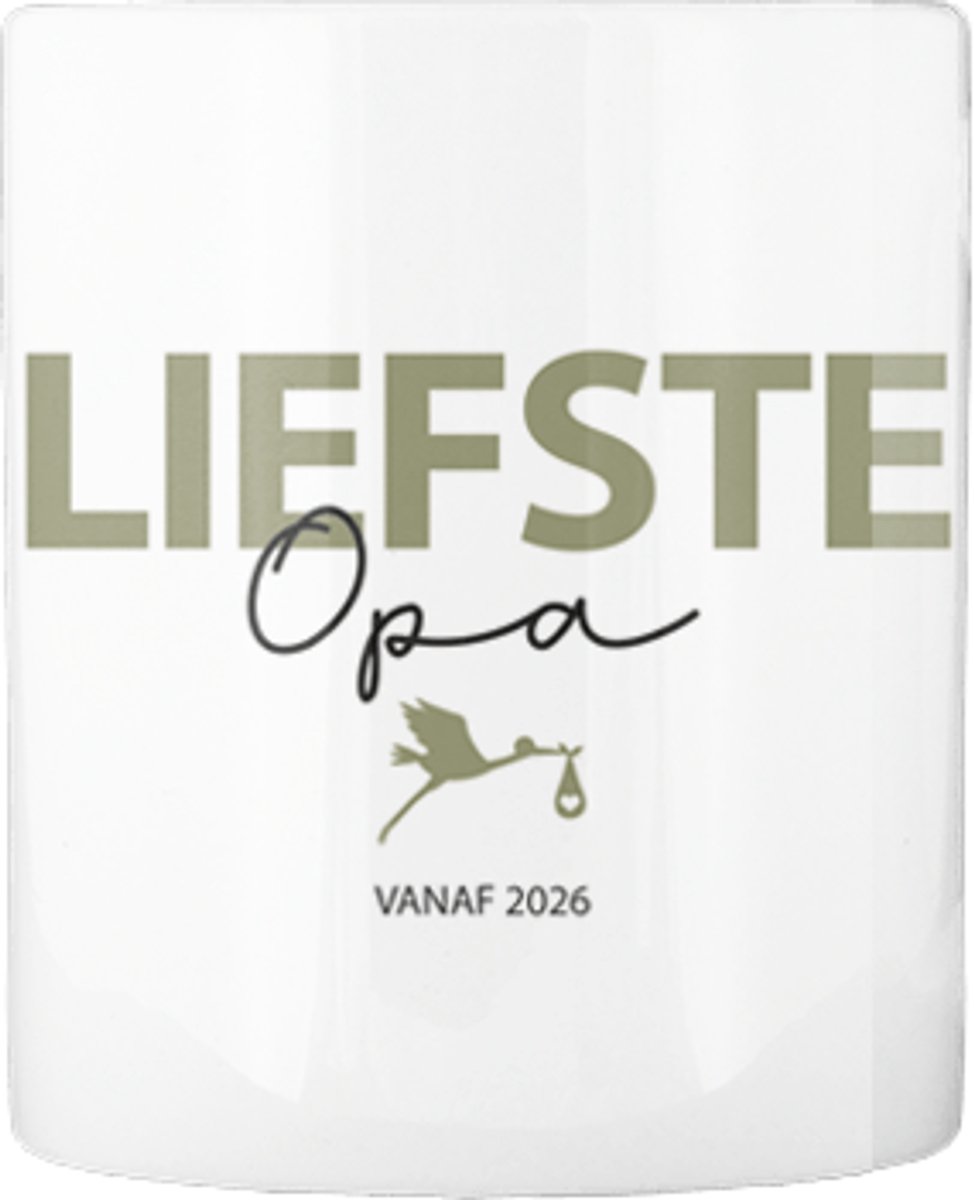 Liefste Opa | Voor de opa’s | Zwangerschapsaankondiging | Leuk cadeau | Verjaardag | Mok | Wit