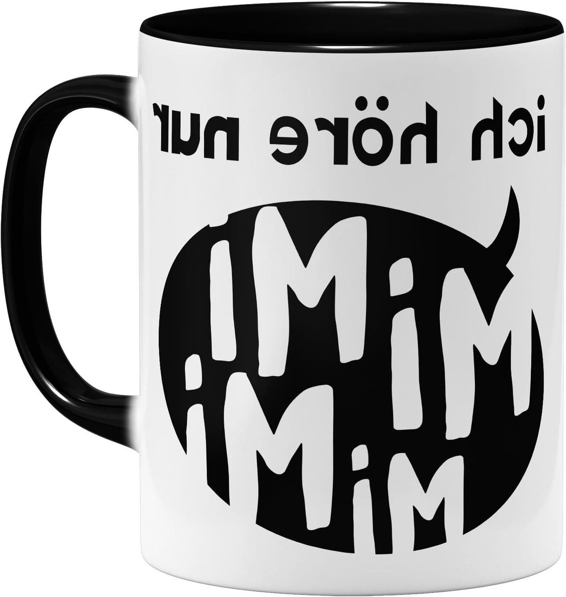 Grappige mok - Statement mok - Koffie drinken - Dubbelzijdig bedrukt - 325 ml - Zwart