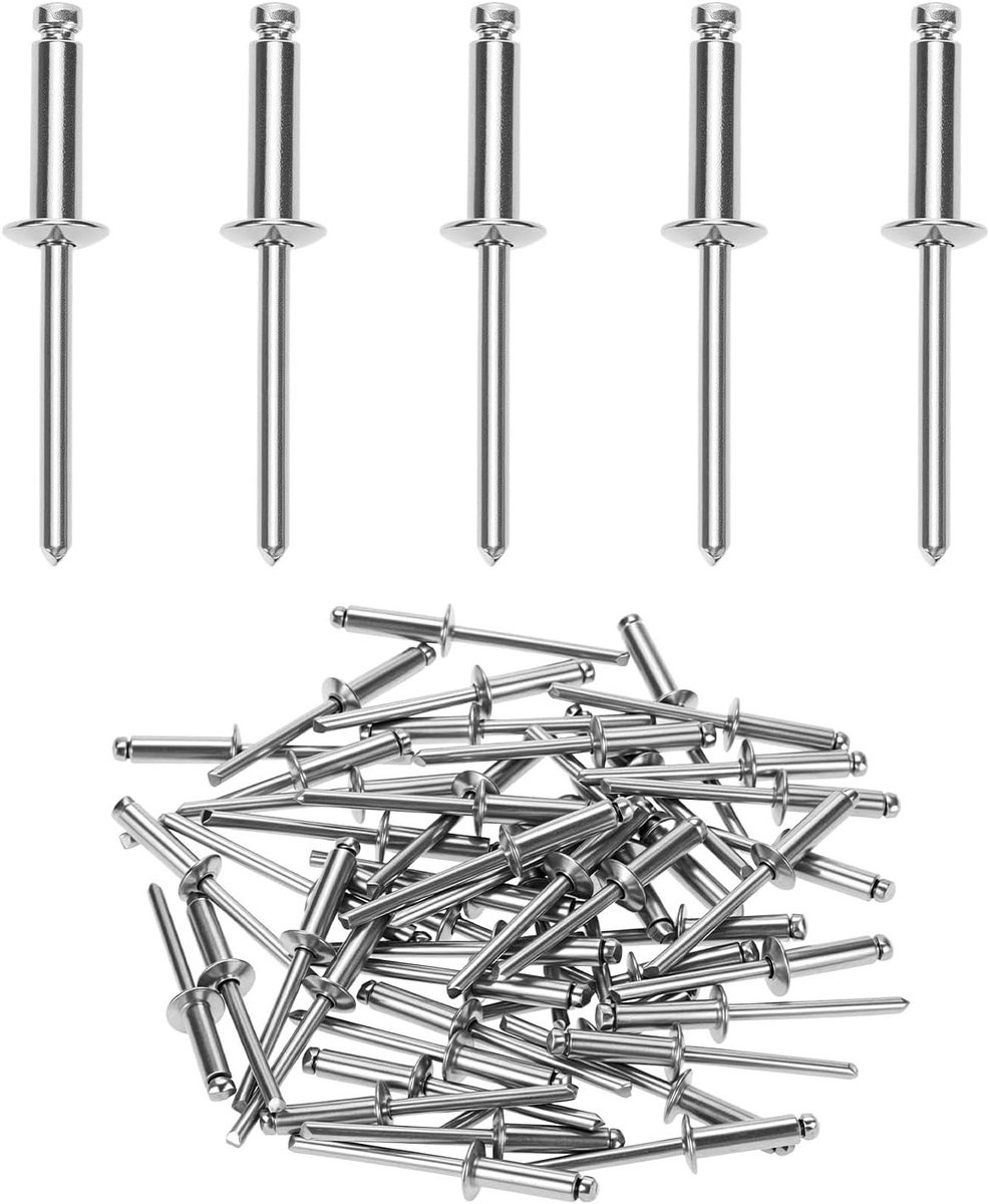 Pack van 50 blinde nietjes 4.8 x 16 mm, roestvrij staal 304 voor diverse toepassingen