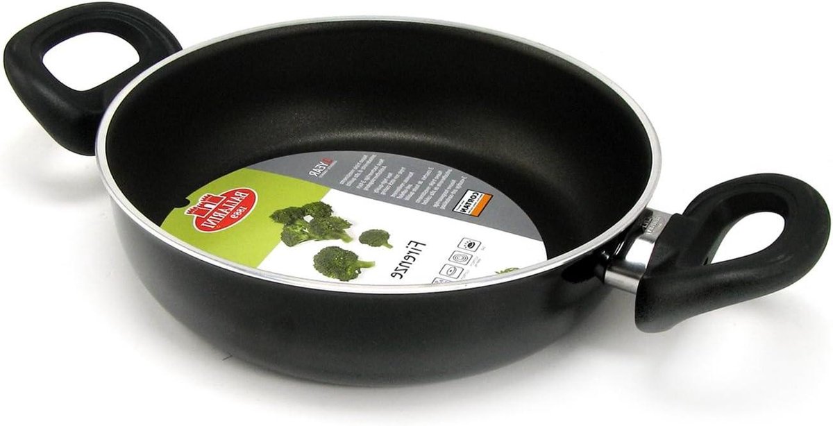 Braadpan - Stoofpan Sauspan - Langzaam Garen - Nikkelvrij - 24 cm - Zwart