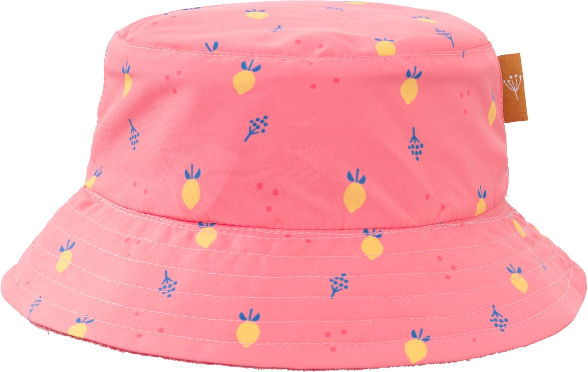 Fresk UV 50+ Zonnehoed voor kinderen 74 – Beschermende Reishoed – Hoofdbescherming Meisjes - Roze - Summer Fruit