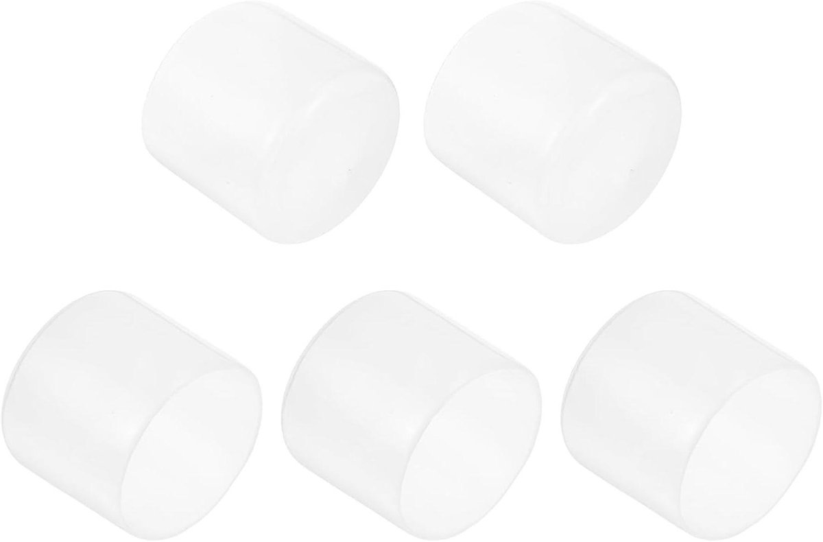 Rubberen Eindkappen - Plastic Doppen Beschermkappen - Vloeren Beschermen - Flexibel Vinyl Materiaal - 36 mm - Transparant