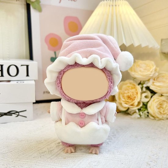 Poppenkleding Set - Poppen Outfit - Poppen Aankleden - Fijn Afgestemd - 17cm - Roze en Wit — afbeelding 3