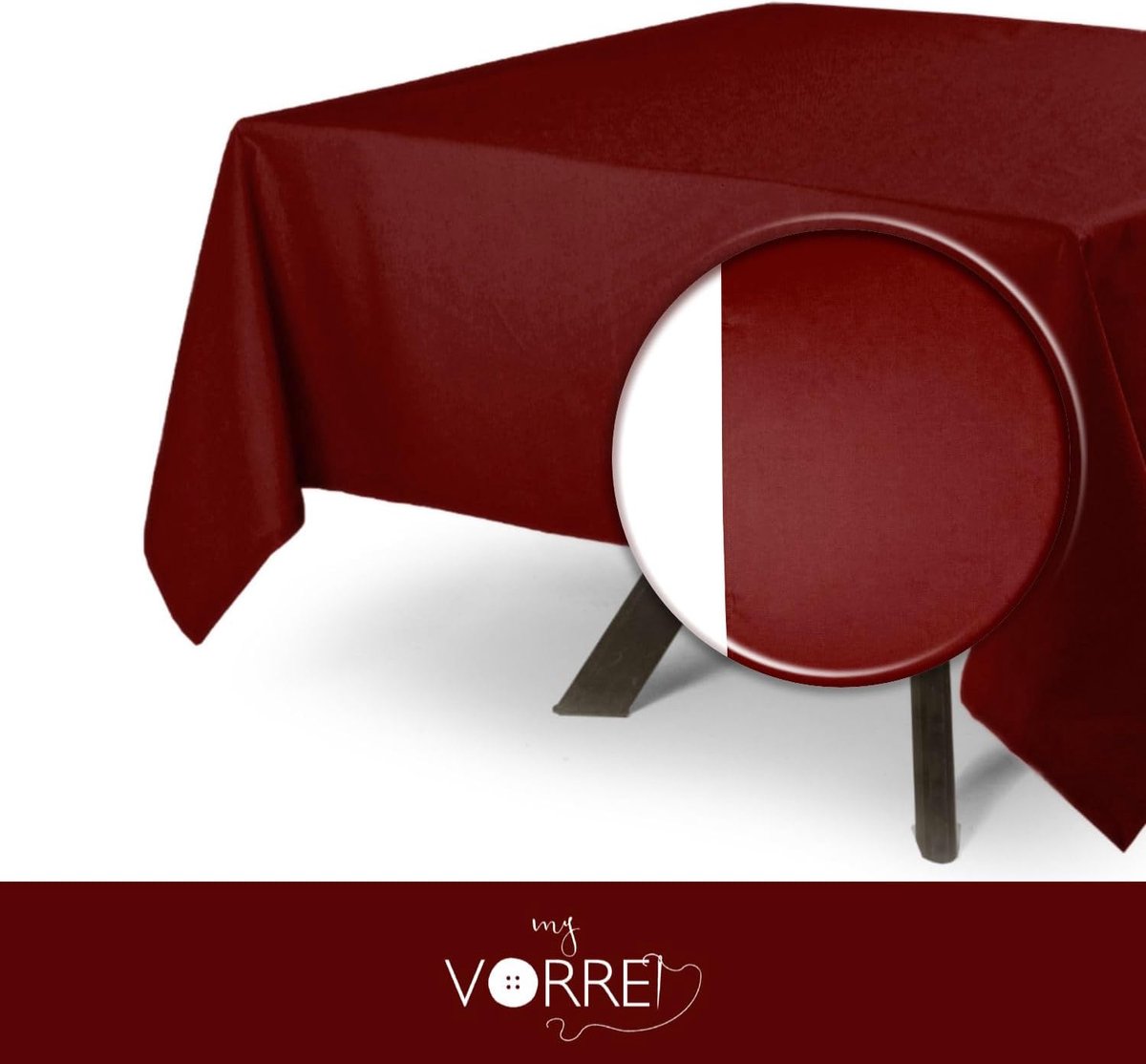 Vierkant Tafelkleed - Keukentextiel - Eettafel Dekken - Garens Geverfd - 175x175 cm - Rood