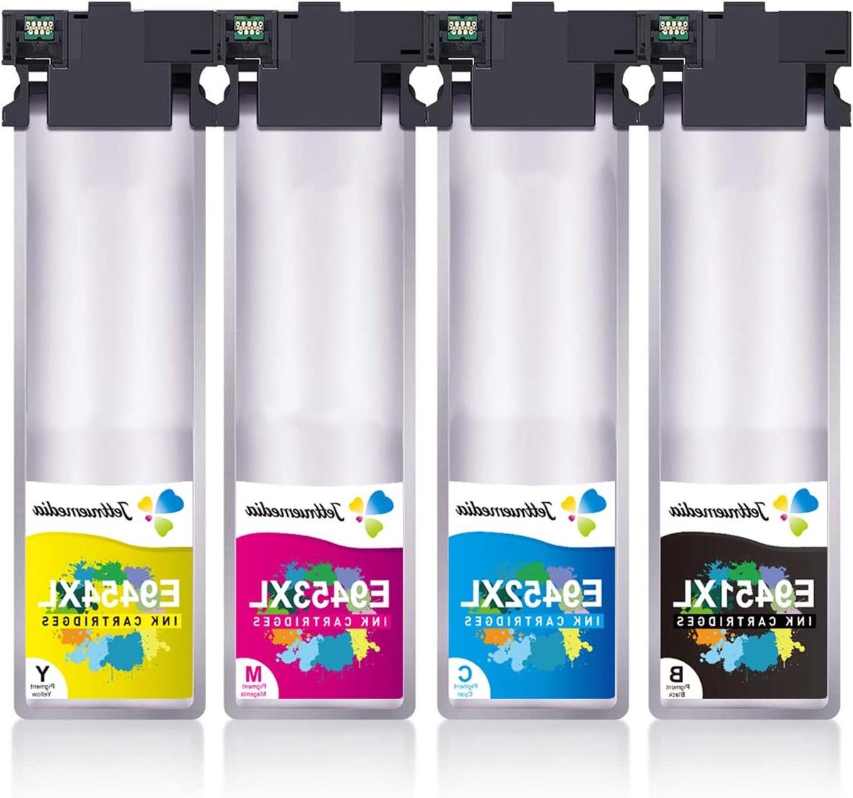 Inktcartridge Set - Printerinkt Navulling - Documenten Printen - Volledige Kleurenset - 4 Stuks - Zwart Cyaan Magenta Geel