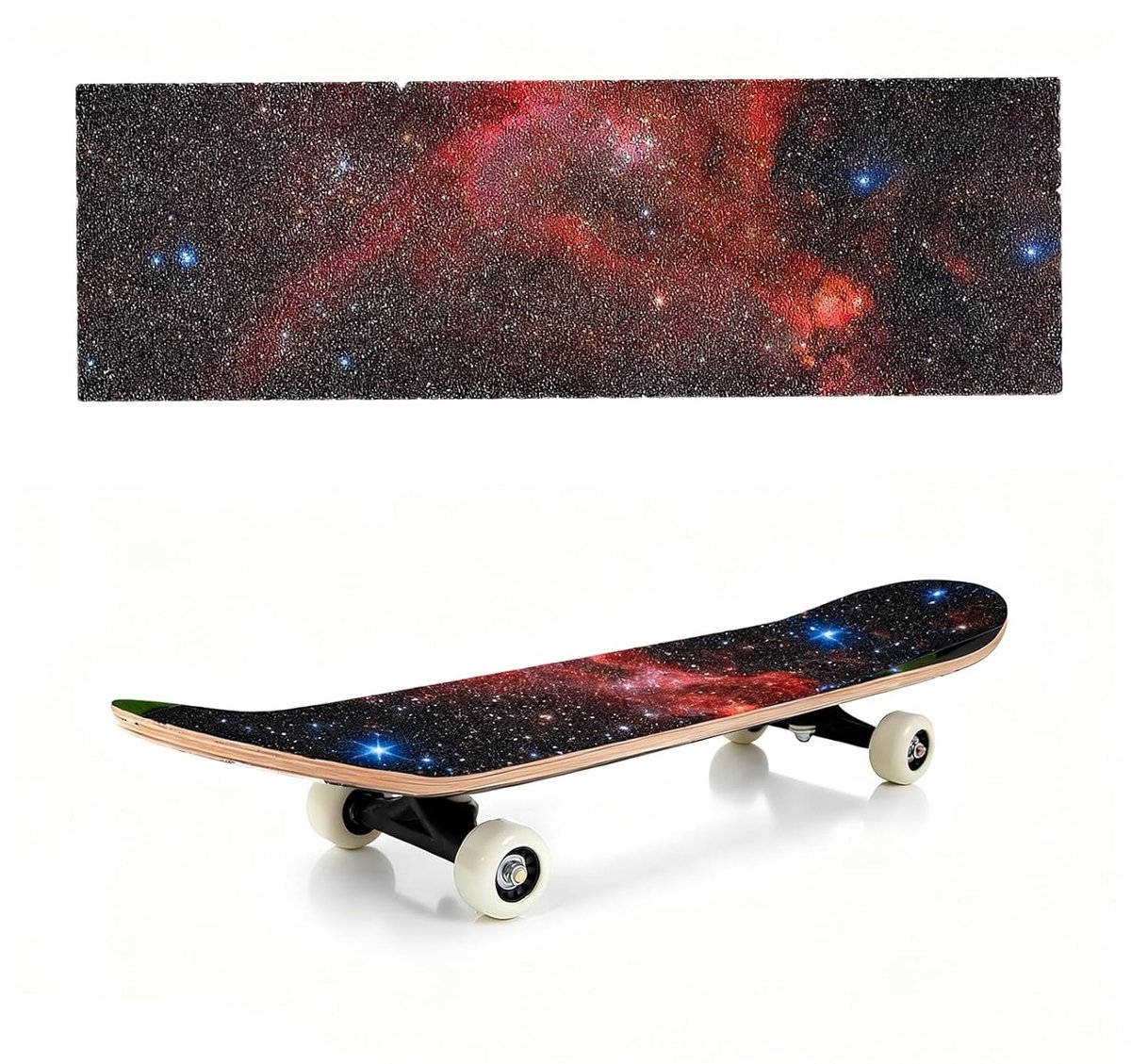 Premium Griptape voor Skateboards en Longboards, Antislip Oppervlak met Hoge Grip en Duurzaamheid, Ideaal voor Stunt Skateboards en Accessoires (Milky Way Kleur)