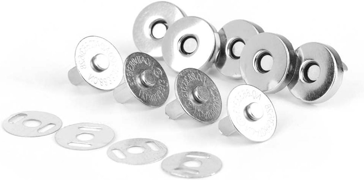 Magnetische Drukknoppen 50 Stuks 14 mm Wit voor Naaien, Handwerken, Tassen en Leerbewerking