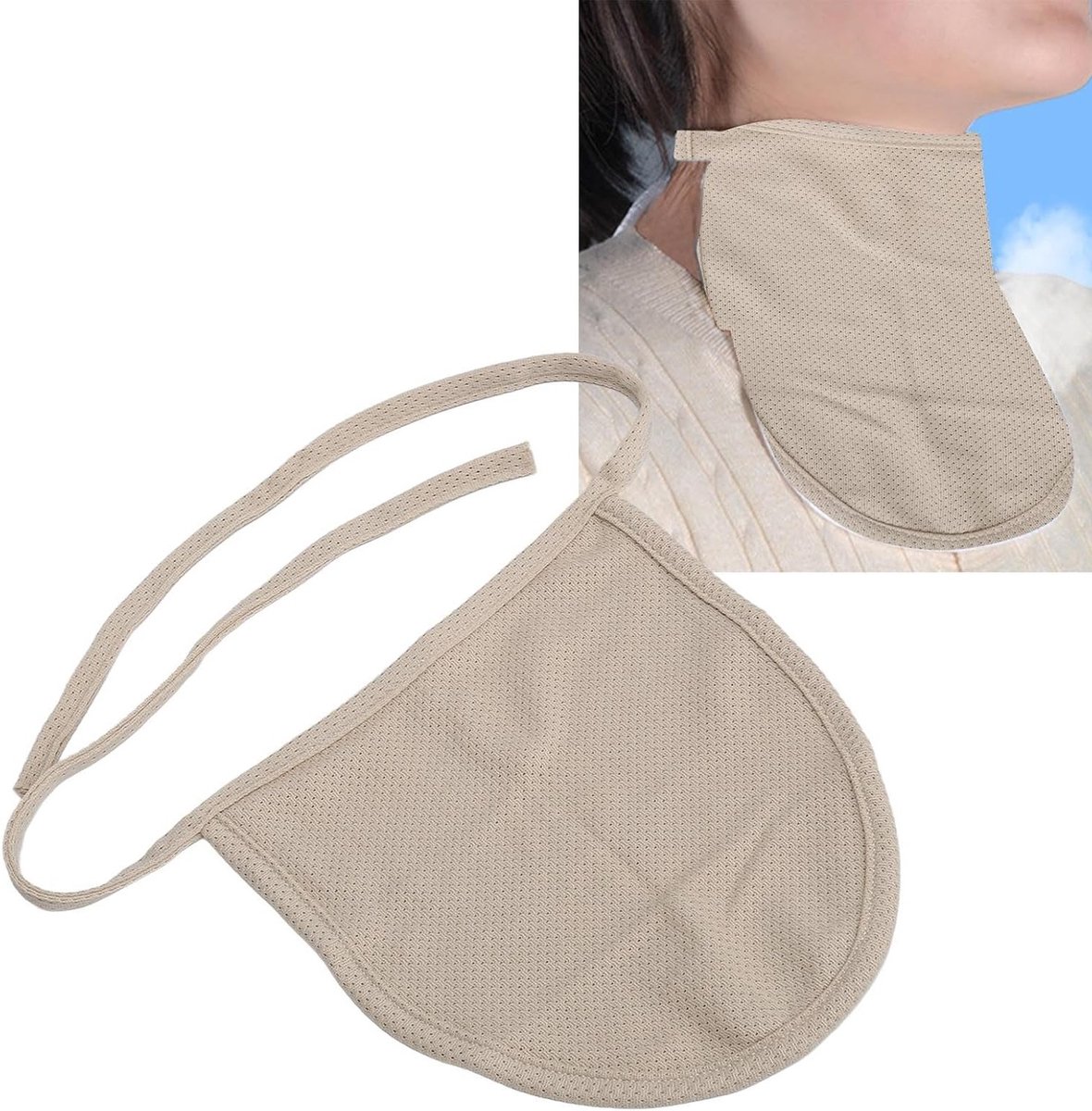 Tracheostomie Nek Stoma Bescherming, Dubbel Laags Huidkleurige Nekbedekking voor Trachea, Wondbedekking voor Comfort en Veiligheid