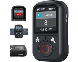 Draadloze slimme afstandsbediening voor camera’s, bereik van 60 meter, waterdicht, compatibel met GoPro Hero 13/12/11/10/9/8/MAX, ingebouwde batterij, inclusief polsbandje en Type-C oplaadkabel.