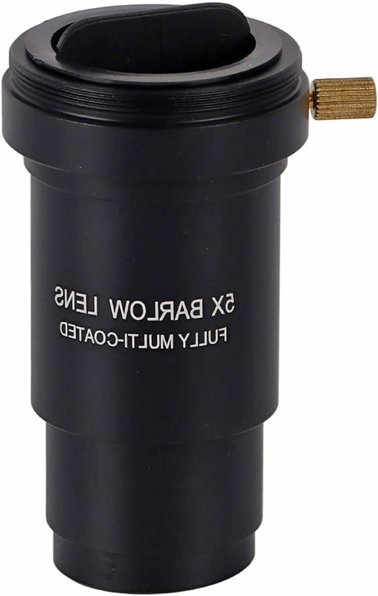 Barlowlens - Vergrotingslens - Astronomie Observeren - Multi Coated Optiek - 125 inch - Zwart