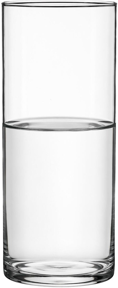 Home & Styling Bloemenvaas - Cilinder vorm - transparant - glas - 12 x 25 cm - rechte cilinder - boeketten - sierrtakken
