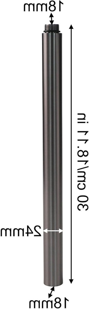 Verlengingsstang voor Douche van 30 cm in RVS - Douchekop Verlenging, Verstelbare Douchebuis, Chroom Geplateerd Accessoire