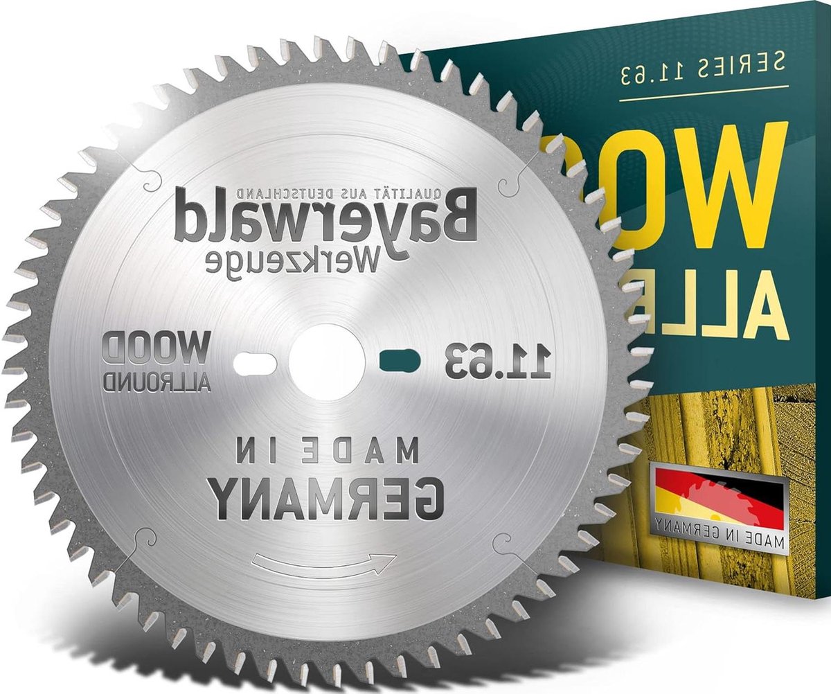 Cirkelzaagblad Holle Dak - Zaagblad Formaatzaag - Hout Bewerken - Vlakke Tand Negatief - Ø 303 mm - Zilver