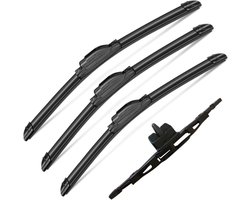 Ruitenwisserbladen Set - Auto Wisserbladen - Veilig Rijden - Originele Kwaliteit Pasvorm - 4 Stuks 16 14 14 10 - Zwart