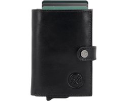 Hide & Stitches Porto Safety Wallet - Zwart
