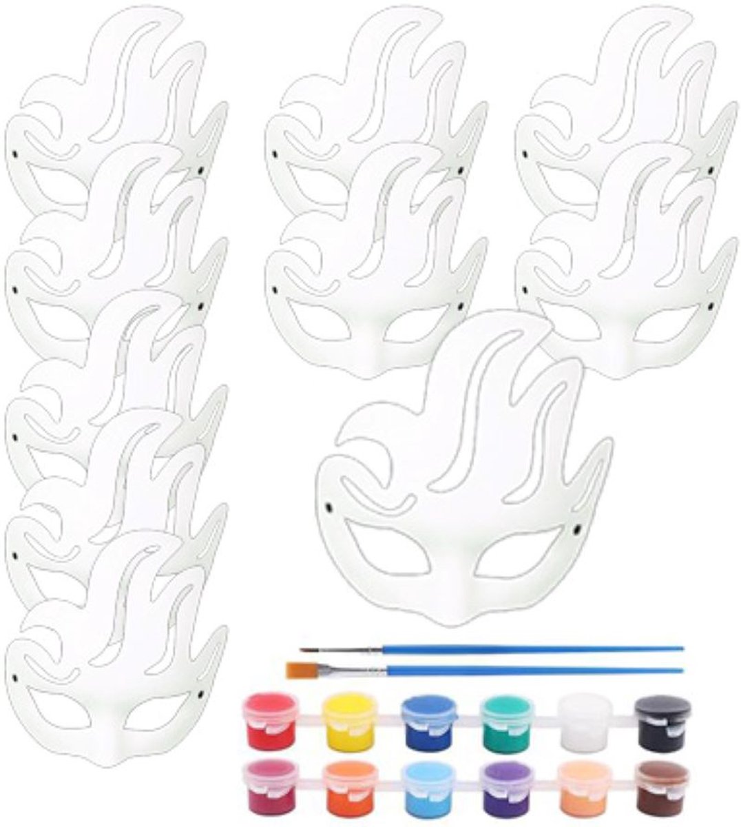 Killogood 10 dierenkostuummaskers - Orkmaskers - papieren orkmaskers - doe-het-zelf handgeschilderde maskers - doe-het-zelf witte papieren maskers - geschikt voor carnaval - cosplay - Halloween - Phoenix