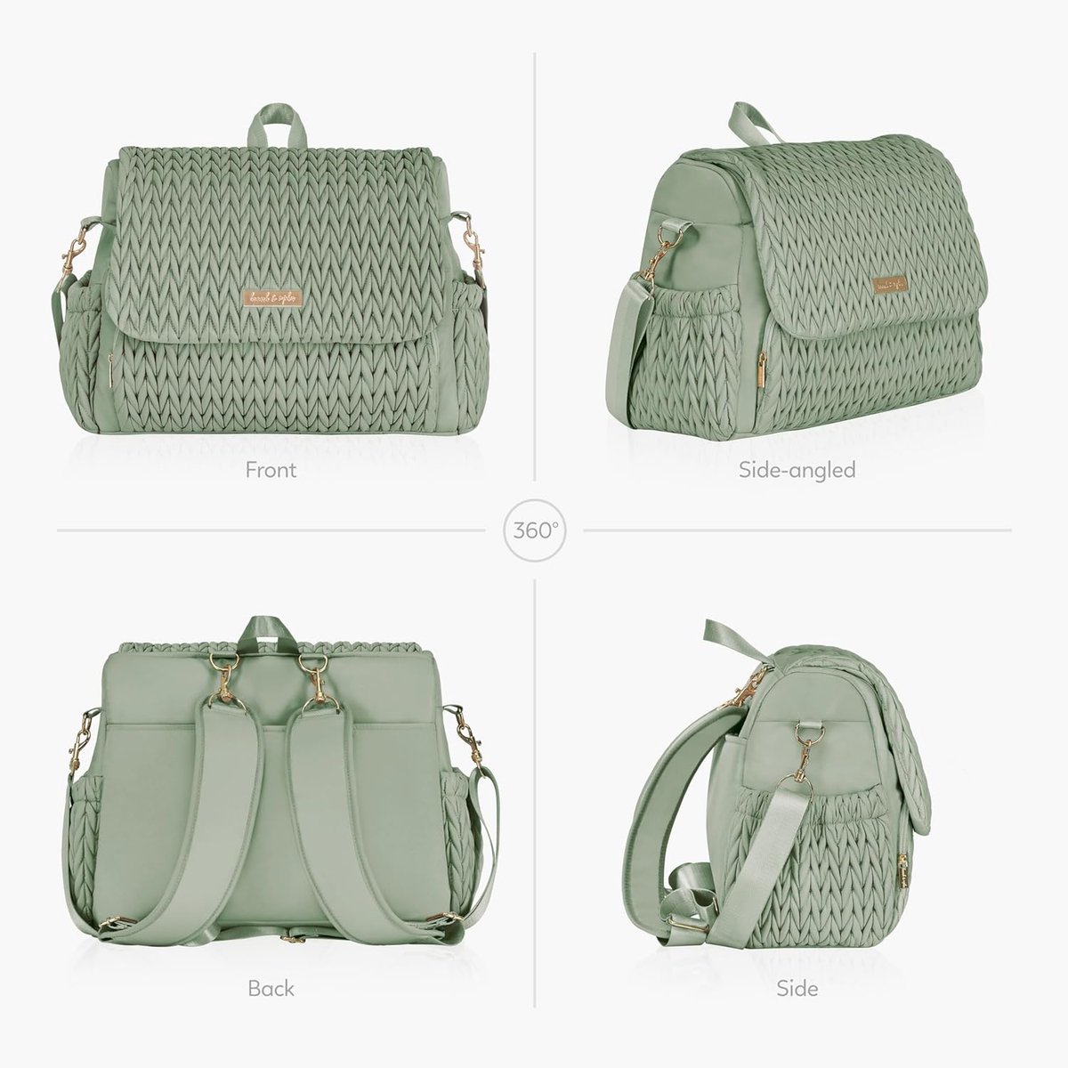 Luiertas Rugzak - Baby tas - Baby verzorging - Converteerbaar ontwerp - 16" B x 75" B x 125" H – foto 3