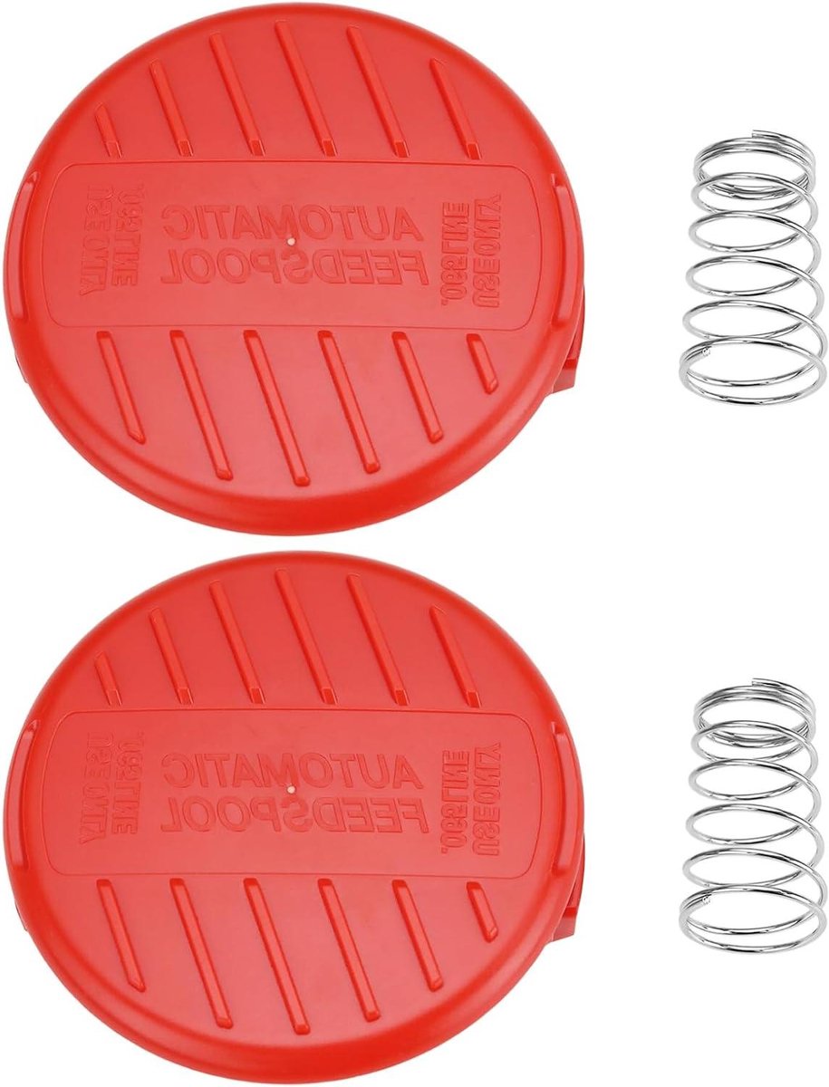 Spoel Covers - Trimmer Covers - Gras Trimmen - Metalen Veer - 2 stuks - Zwart
