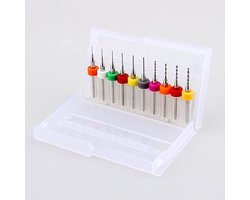 10 Stuks Mini Micro Boor Set voor PCB Circuitborden, 0.3mm tot 1.2mm, Geschikt voor CNC Bewerking en Precisieboorwerk