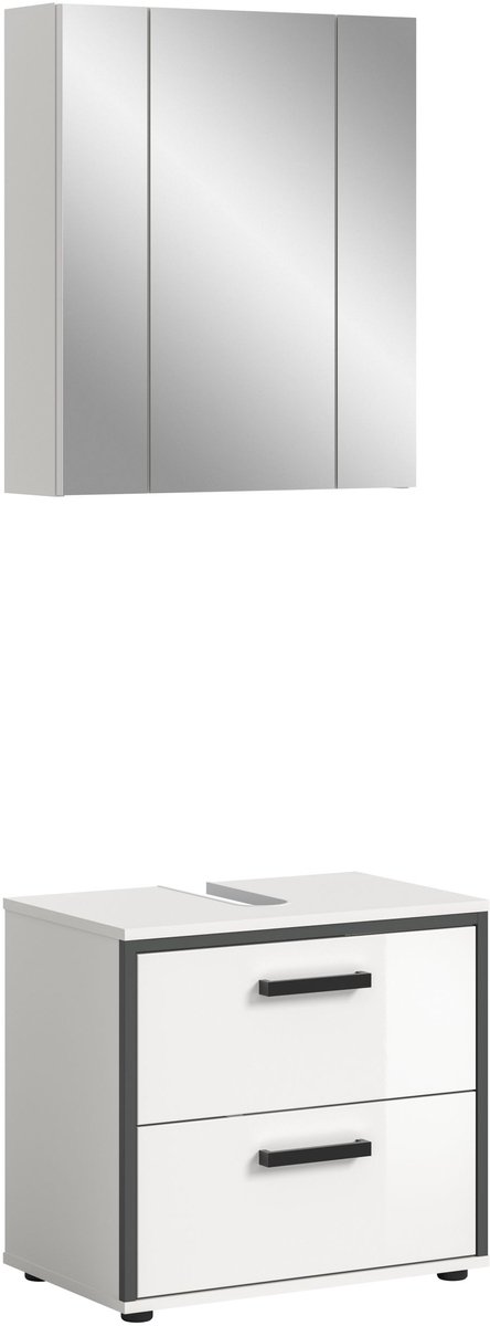 Kojak badkamer 60cm wit, hoogglans wit.