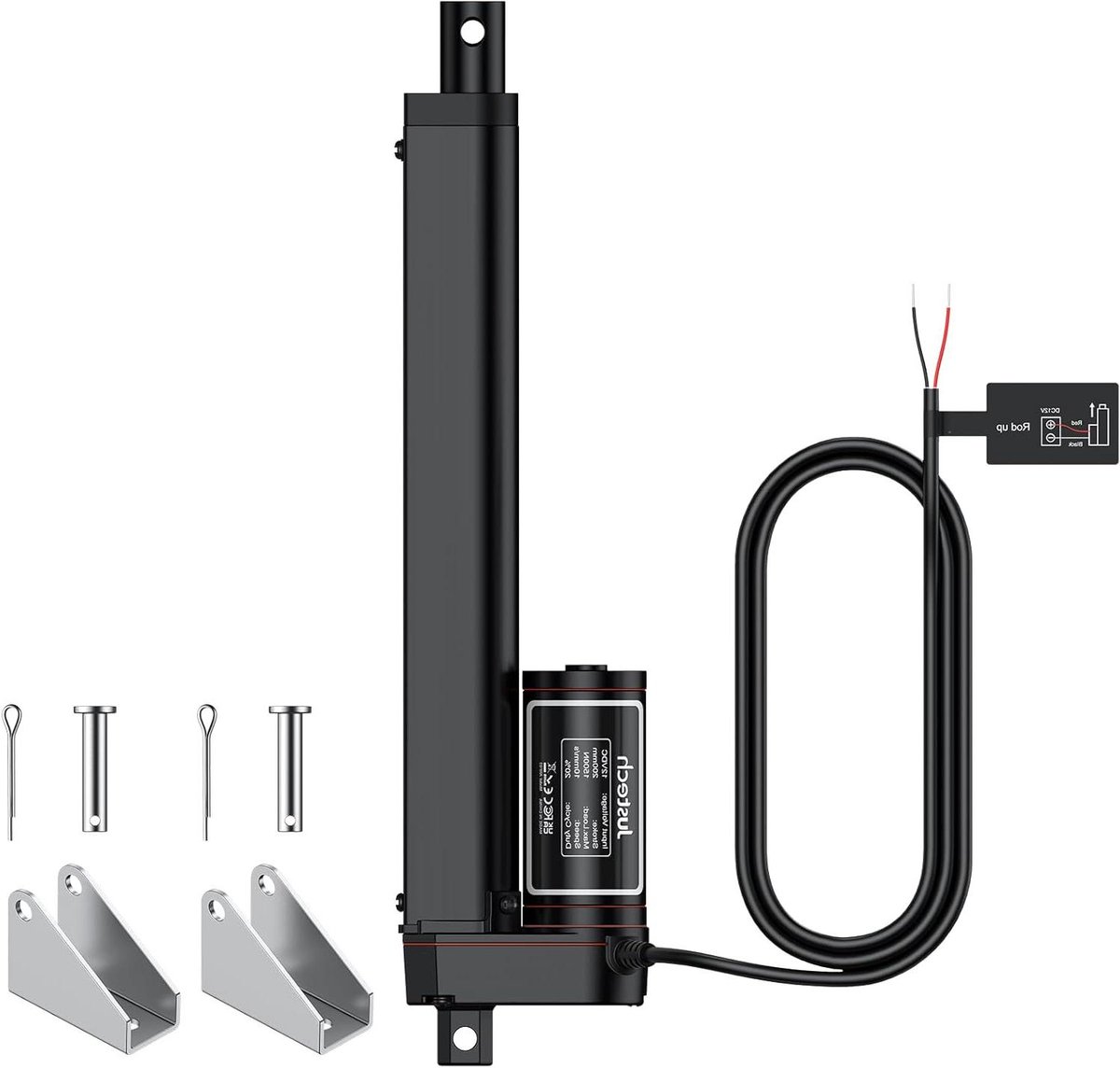 Lineaire Actuator Motor - Elektrische Deuropener - Automatische Beweging - 1500 N Kracht - 200 mm Slag - Zilver